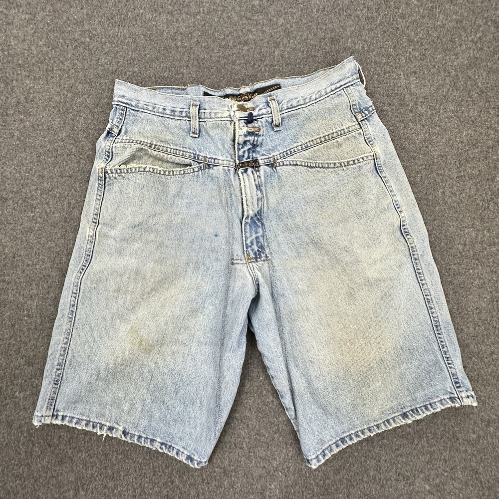 Vintage Girbaud Denim Shorts USA Made 32 Light Wash 90s Men
